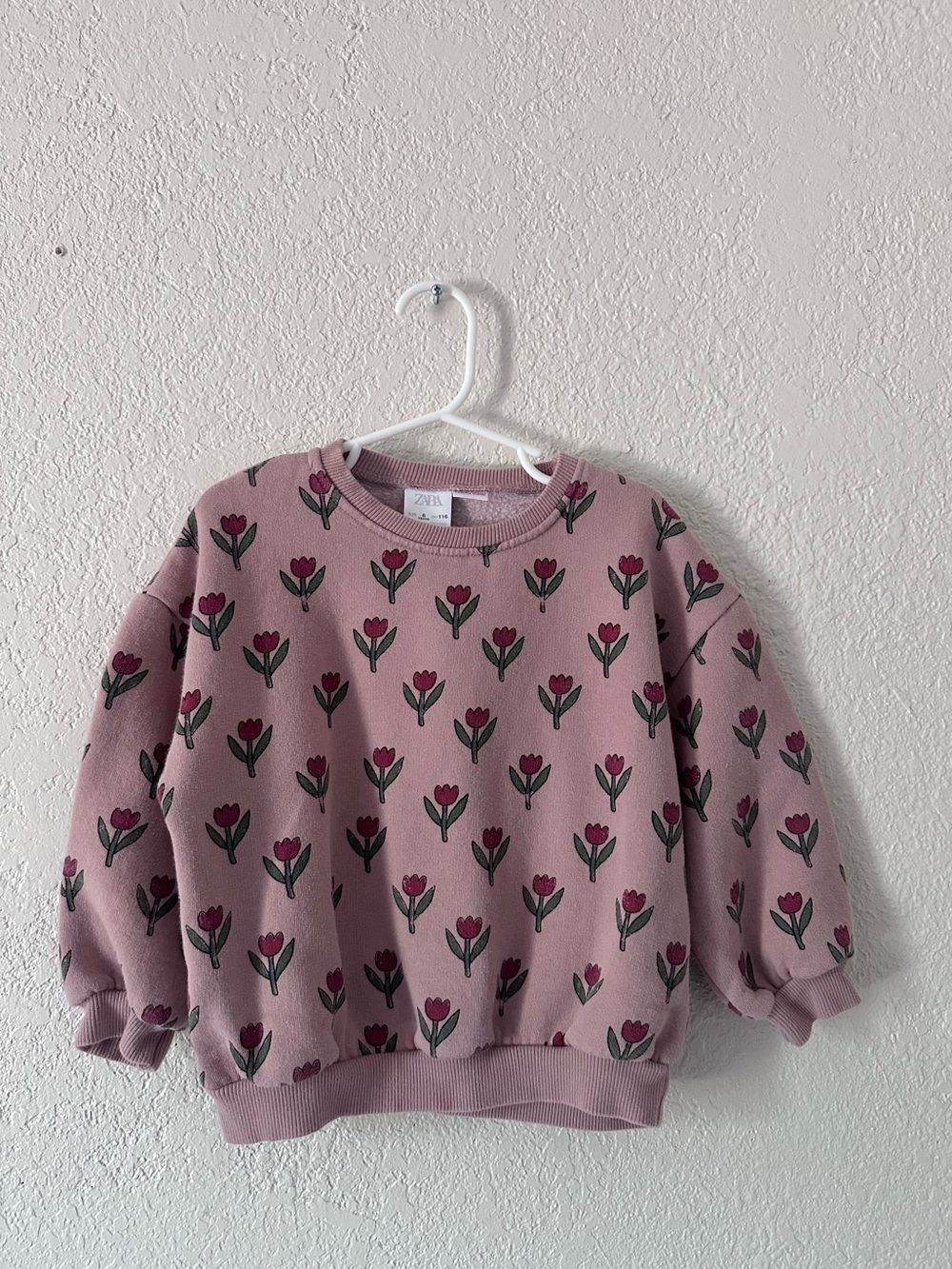 zara floral sweatshirt